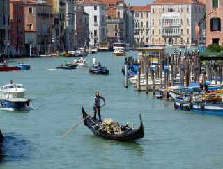 Venedig 11 Gondoliere am Canal Grande